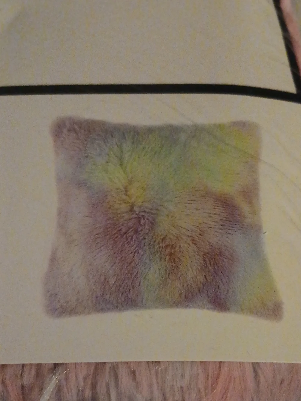 Merchant 41 Multicolor Faux Fur Decorative Pillow Cover